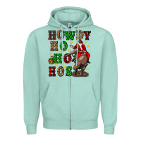 Seafoam howdy ho ho hos christmas Zipper Hoodie - CowGirlArtShop