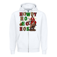 White howdy ho ho hos christmas Zipper Hoodie - CowGirlArtShop