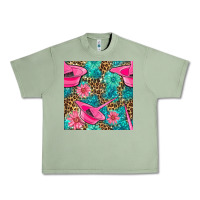 Oil Green Hairdresser Hair Color Mixing Bowl And Dye Brush With Flowers And Leop Urban Heavy Tee - BundleAndBundleShop