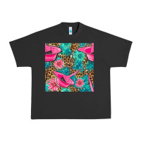 Pigment Black Hairdresser Hair Color Mixing Bowl And Dye Brush With Flowers And Leop Urban Heavy Tee - BundleAndBundleShop