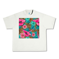 Pistachio Hairdresser Hair Color Mixing Bowl And Dye Brush With Flowers And Leop Urban Heavy Tee - BundleAndBundleShop
