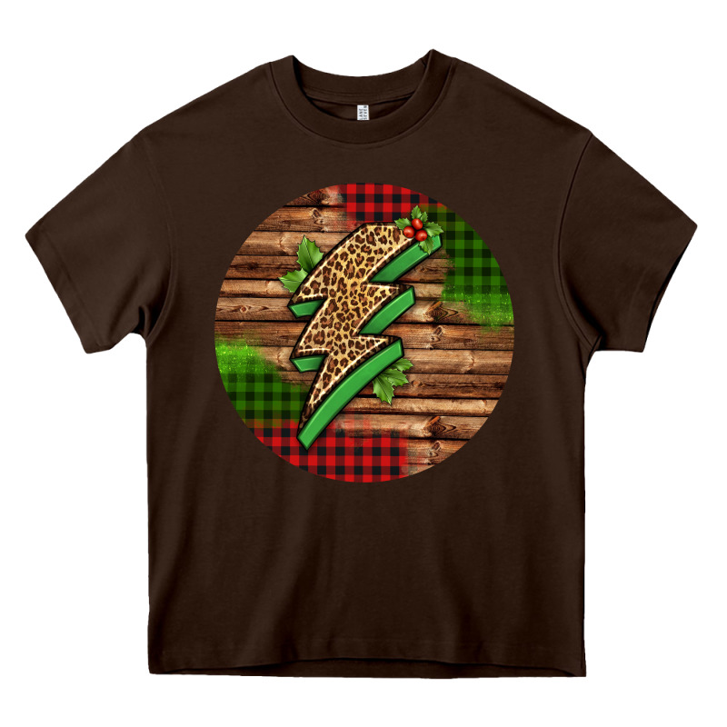 Leopard Lightning Bolt Christmas Heavy Core Tee by Jasminsmagicworld | Teevron