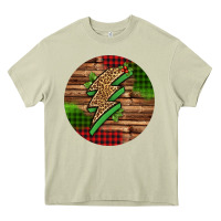 Mossy leopard lightning bolt Christmas Heavy Core Tee - Jasminsmagicworld