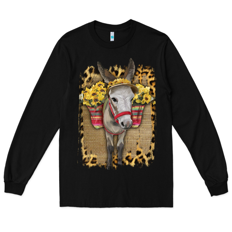 Donkey With Sunflowers Long Sleeve Tee by Bettercallsaul | Teevron