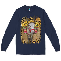 Navy Donkey With Sunflowers Long Sleeve Tee - Bettercallsaul