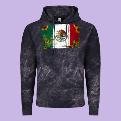 Mexican Flag Cactus Sunflower Vintage Hoodie Designed By Jasminsmagicworld