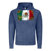 Vintage Denim Mexican Flag Cactus Sunflower Vintage Hoodie - Jasminsmagicworld
