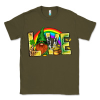 Army Green St. Patricks Love With Gnome Classic Tee - BundleAndBundleShop