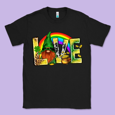 St. Patricks Love With Gnome Classic Tee Designed By Bundleandbundleshop