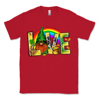 Red St. Patricks Love With Gnome Classic Tee - BundleAndBundleShop