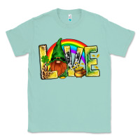 Seafoam St. Patricks Love With Gnome Classic Tee - BundleAndBundleShop