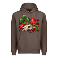 Coffee bullskull rose and cactus olivia Premium Hoodie - OliviaCreatesArt