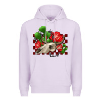 Lilac bullskull rose and cactus olivia Premium Hoodie - OliviaCreatesArt
