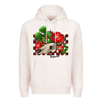 Pale Pink bullskull rose and cactus olivia Premium Hoodie - OliviaCreatesArt