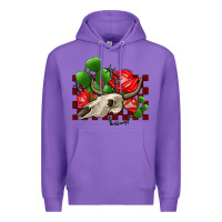 Purple bullskull rose and cactus olivia Premium Hoodie - OliviaCreatesArt
