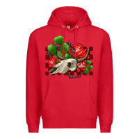 Red bullskull rose and cactus olivia Premium Hoodie - OliviaCreatesArt