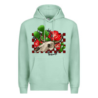 Seafoam bullskull rose and cactus olivia Premium Hoodie - OliviaCreatesArt