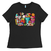 Black p.e. teacher coffee cups Ladies Tee - NancyCooperArtShop
