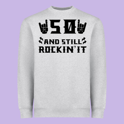 50 Birthday Rock Heavyweight Sweatshirt Designed By Bettercallsaul