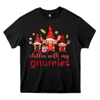 Black chilling with my gnomies Heavy Core Tee - NancyCooperArtShop