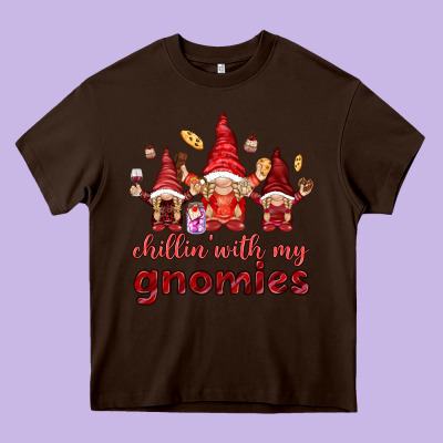 Chilling With My Gnomies Heavy Core Tee Designed By Nancycooperartshop