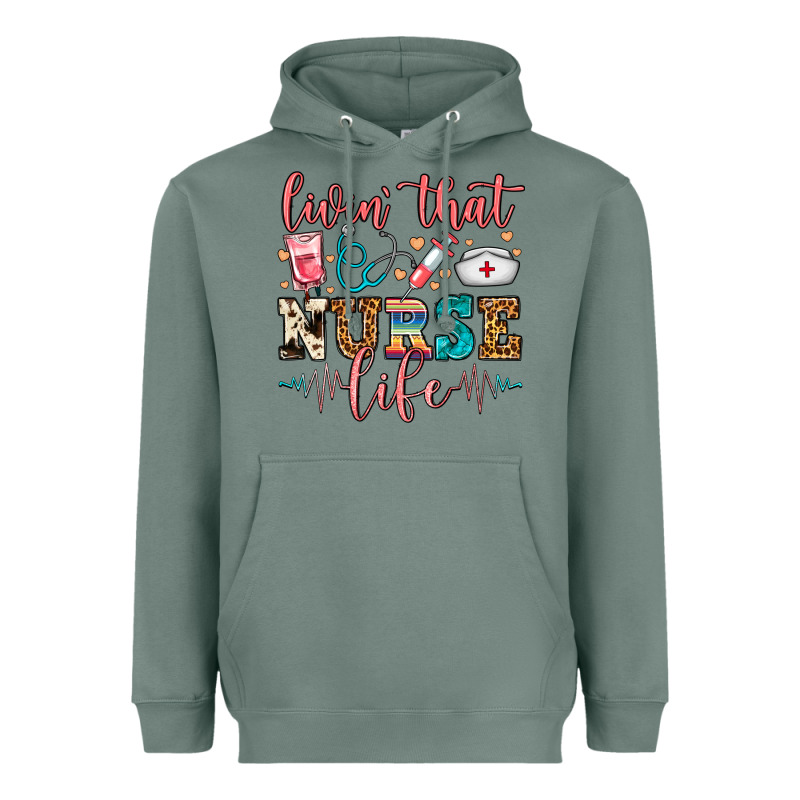 Livin' That Nurse Life Heavyweight Hoodie by FaDigitalArtStudio | Teevron