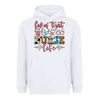 White Livin' That Nurse Life Heavyweight Hoodie - FaDigitalArtStudio