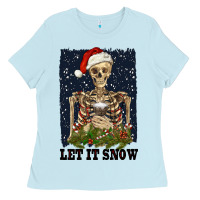 Baby Blue let it snow Ladies Tee - RanaPortraitStore