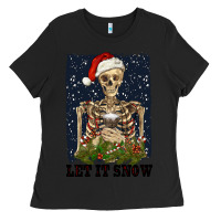 Black let it snow Ladies Tee - RanaPortraitStore
