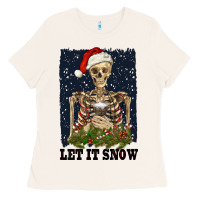 Bone let it snow Ladies Tee - RanaPortraitStore
