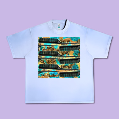 Hairdresser Parting Comb With Leopard And Glitter Seamless Pattern Bbs Urban Heavy Tee Designed By Bundleandbundleshop