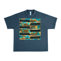Midnight Navy Hairdresser Parting Comb With Leopard And Glitter Seamless Pattern Bbs Urban Heavy Tee - BundleAndBundleShop