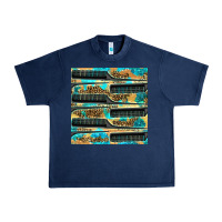Navy Hairdresser Parting Comb With Leopard And Glitter Seamless Pattern Bbs Urban Heavy Tee - BundleAndBundleShop