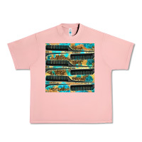 Salmon Hairdresser Parting Comb With Leopard And Glitter Seamless Pattern Bbs Urban Heavy Tee - BundleAndBundleShop
