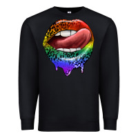 Black rainbow lips pride Premium Sweatshirt - FaDigitalArtStudio