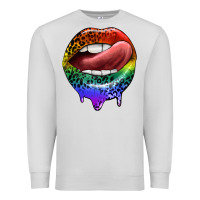 Dove Grey rainbow lips pride Premium Sweatshirt - FaDigitalArtStudio