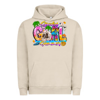 Pigment French Oak spooky girl summer Urban Hoodie - CowhideDigitalArt