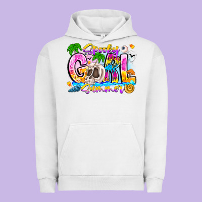 Spooky Girl Summer Urban Hoodie Designed By Cowhidedigitalart
