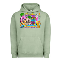 Pigment Oil Green spooky girl summer Urban Hoodie - CowhideDigitalArt