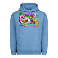 Pigment Pebble Blue spooky girl summer Urban Hoodie - CowhideDigitalArt