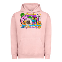 Pigment Salmon spooky girl summer Urban Hoodie - CowhideDigitalArt