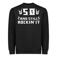 Black 50 birthday rock whitw Heavyweight Sweatshirt - Bettercallsaul