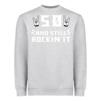 Heather Grey 50 birthday rock whitw Heavyweight Sweatshirt - Bettercallsaul