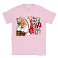 Bubblegum Pink Santa Ho Ho Ho With Gift Box Classic Tee - BundleAndBundleShop