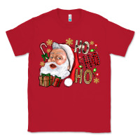 Red Santa Ho Ho Ho With Gift Box Classic Tee - BundleAndBundleShop