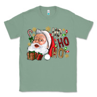 Sage Santa Ho Ho Ho With Gift Box Classic Tee - BundleAndBundleShop