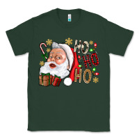 Sports Green Santa Ho Ho Ho With Gift Box Classic Tee - BundleAndBundleShop