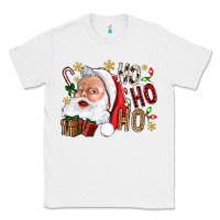 White Santa Ho Ho Ho With Gift Box Classic Tee - BundleAndBundleShop
