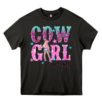 Asphalt cowgirl sassy with pink cowgirl Heavy Core Tee - NancyCooperArtShop