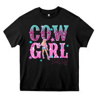 Black cowgirl sassy with pink cowgirl Heavy Core Tee - NancyCooperArtShop